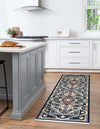 Persian Elegance Collection Area Rug -  Shiraz Runner Navy Blue  lifestyle 82