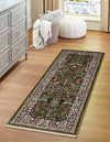 Persian Elegance Collection Area Rug -  Kerman (Green) Runner Green  lifestyle 12