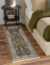 Persian Elegance Collection Area Rug -  Kerman (Green) Runner Green  lifestyle 30