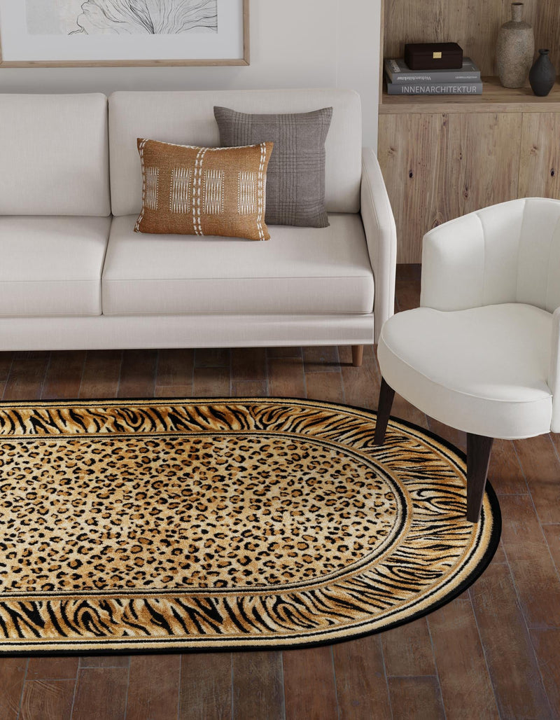 Savannah Sojourn Collection Area Rug -  Chobe Oval Light Brown  lifestyle 31