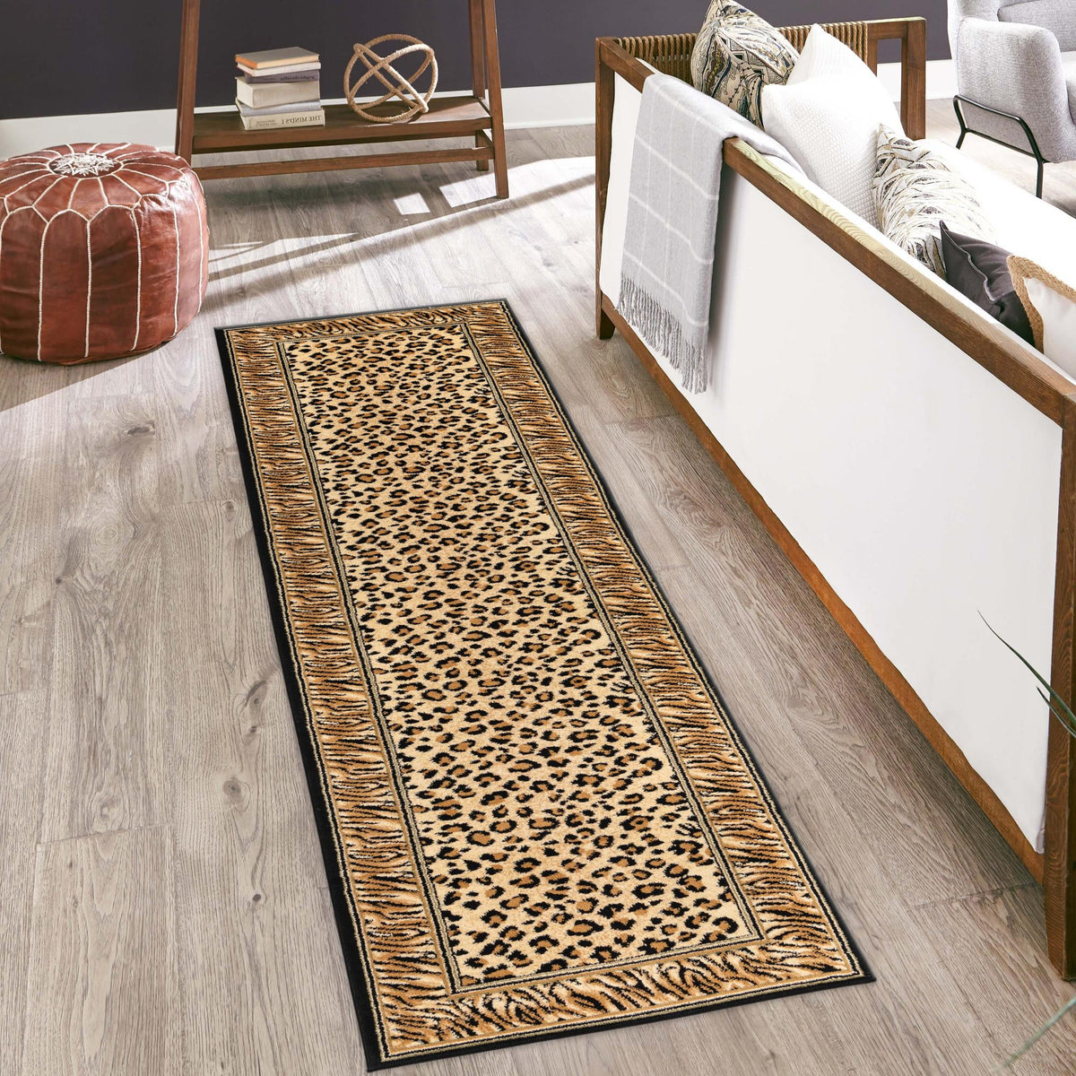 Savannah Sojourn Collection Area Rug -  Chobe Runner Light Brown  lifestyle 74