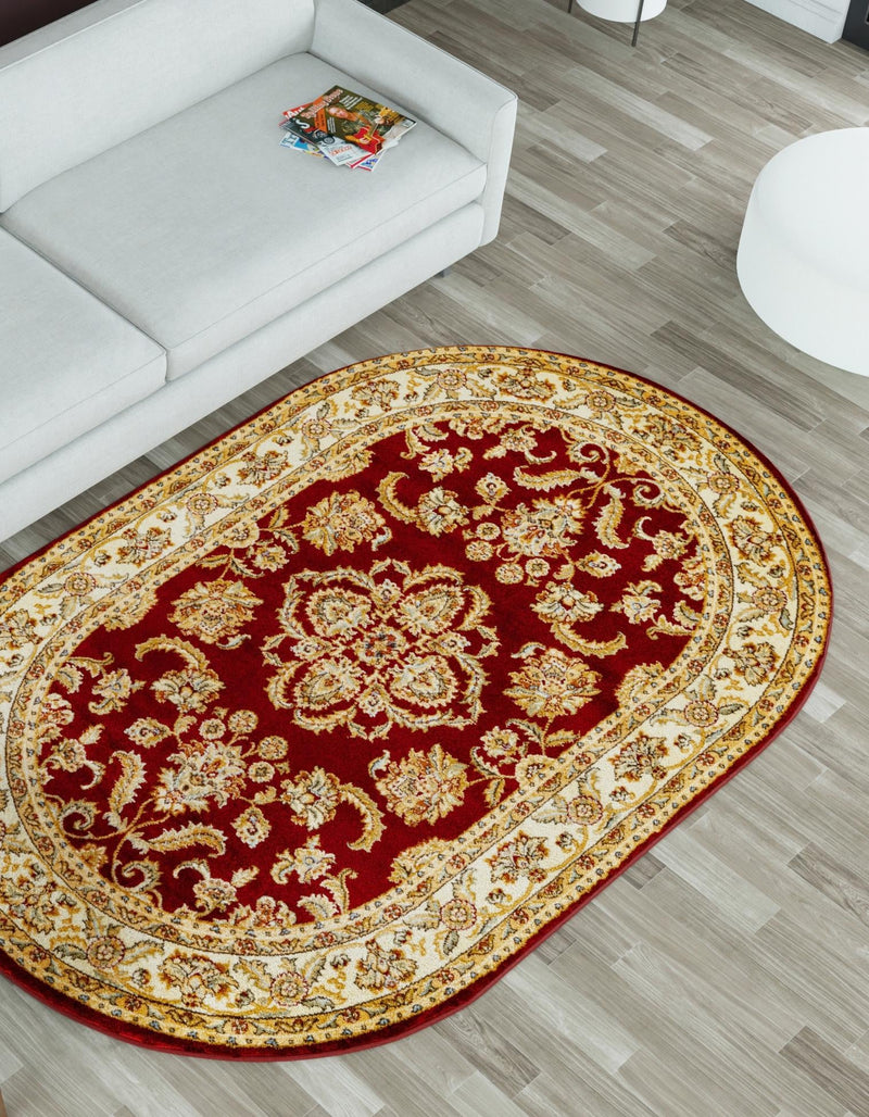 Jaipur Elegance Collection Area Rug -  Jantar Oval Red  lifestyle 23