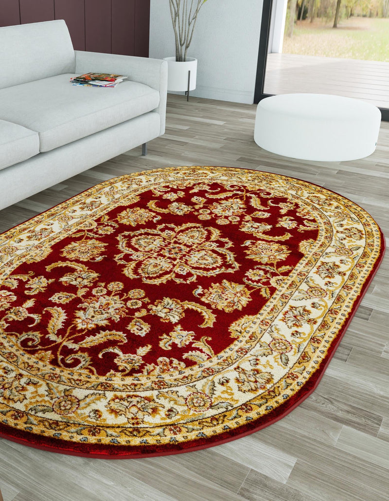 Jaipur Elegance Collection Area Rug -  Jantar Oval Red  lifestyle 28