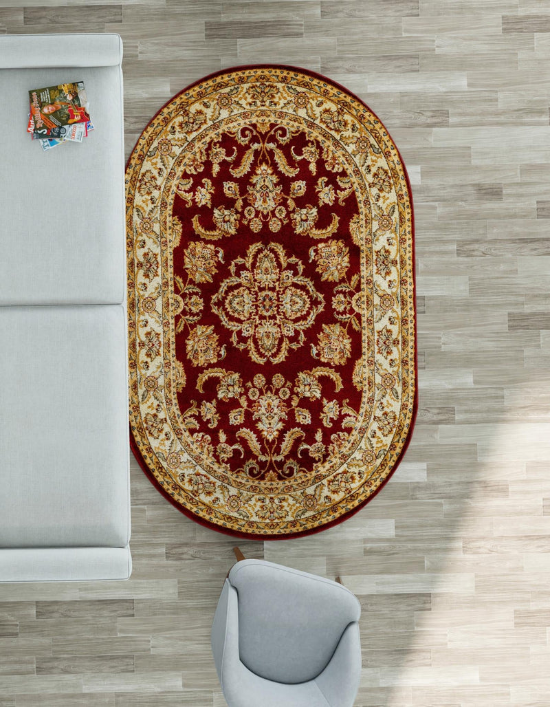Jaipur Elegance Collection Area Rug -  Jantar Oval Red  lifestyle 30