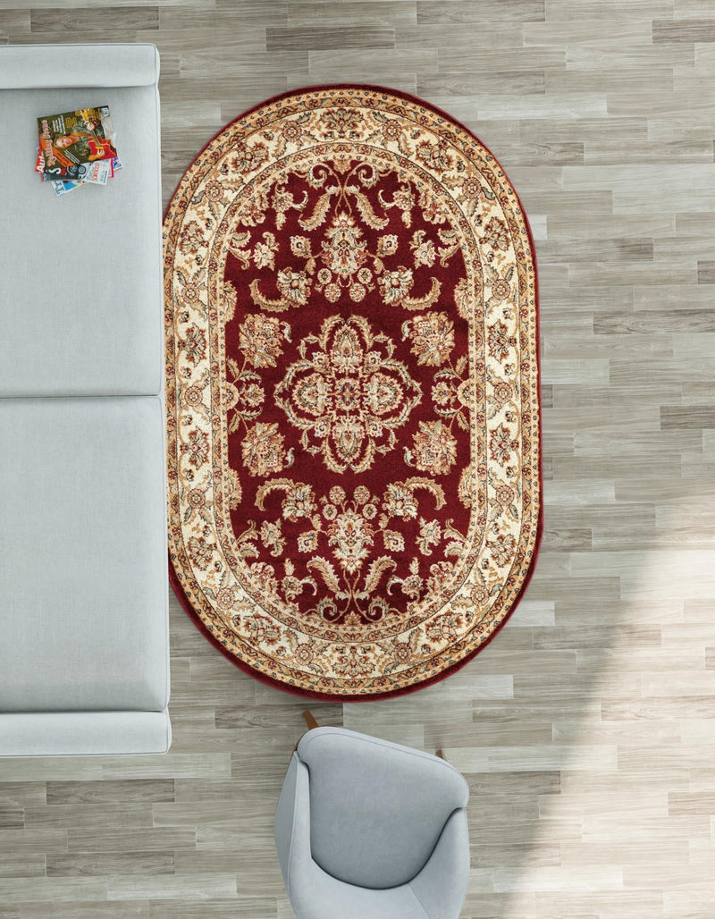 Jaipur Elegance Collection Area Rug -  Jantar Oval Red  lifestyle 32