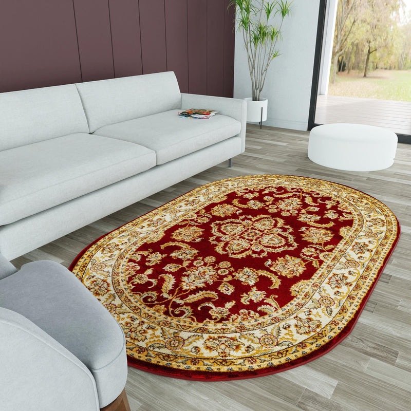 Jaipur Elegance Collection Area Rug -  Jantar Oval Red  lifestyle 76