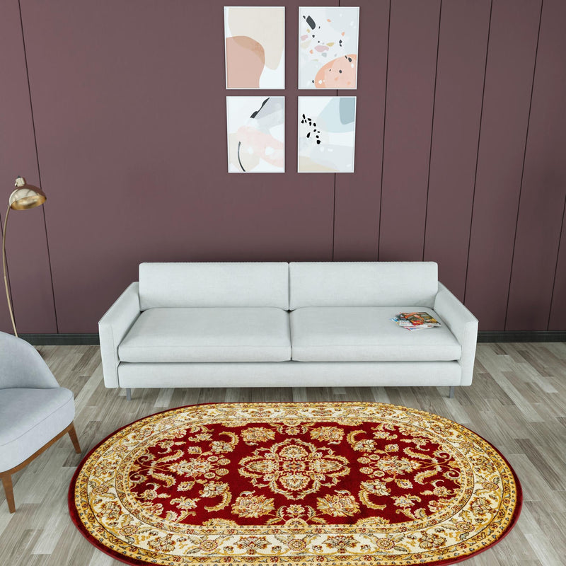 Jaipur Elegance Collection Area Rug -  Jantar Oval Red  lifestyle 77