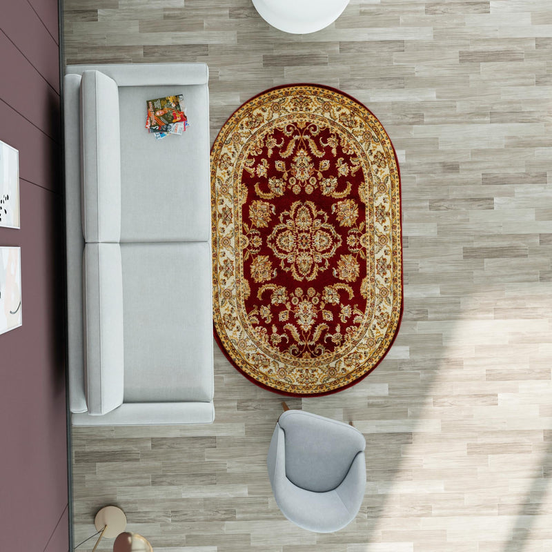 Jaipur Elegance Collection Area Rug -  Jantar Oval Red  lifestyle 78