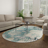 Sorrento Shores Collection Area Rug -  Vico Oval Light Blue  lifestyle 96