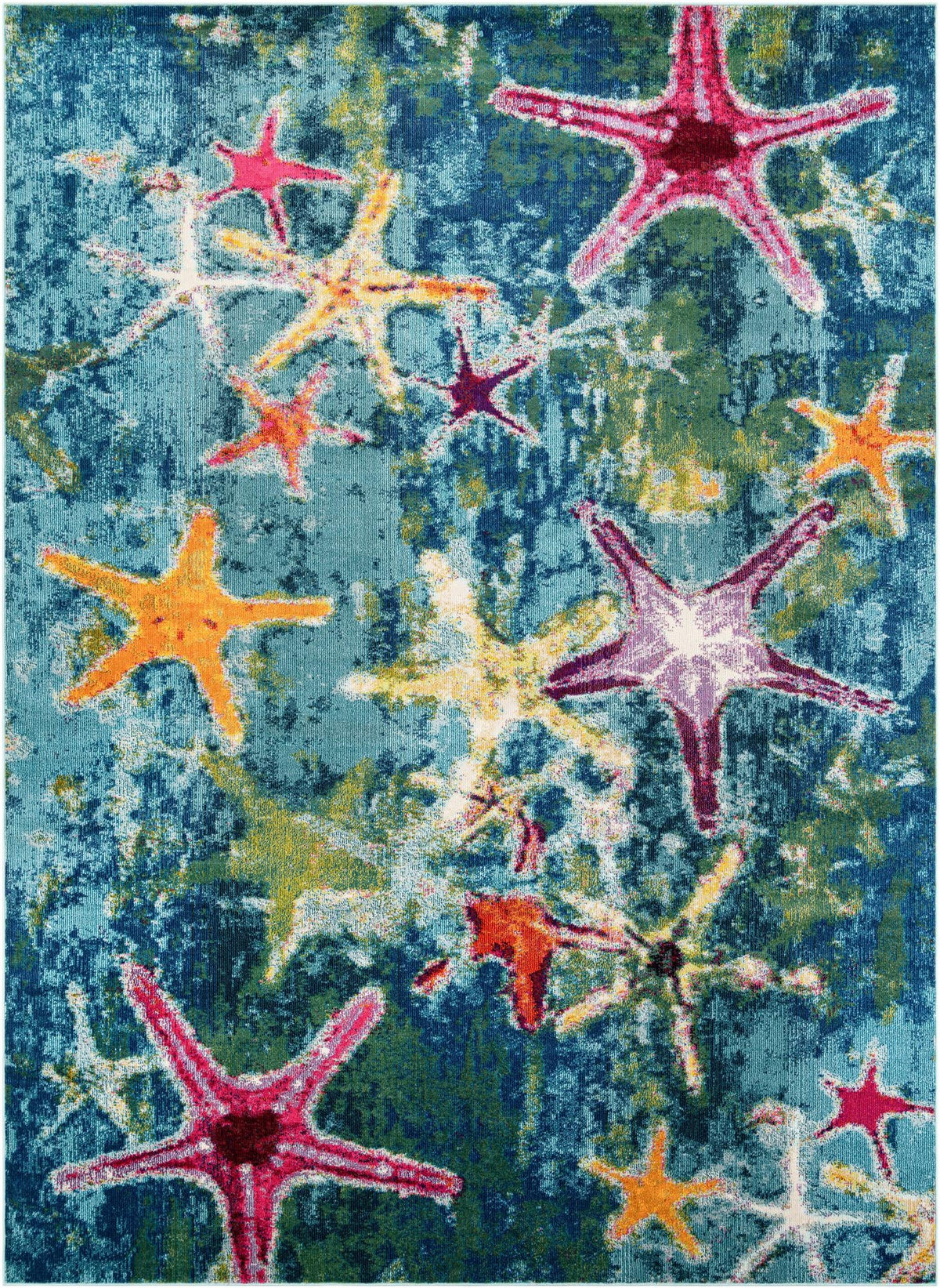 Sorrento Shores Collection Area Rug - Positano Square Navy Blue  lifestyle 28