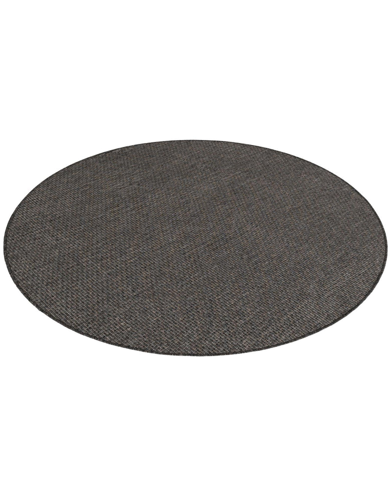 Seaside Serenity Collection Area Rug - Veranda (Black) Round Black  lifestyle 20