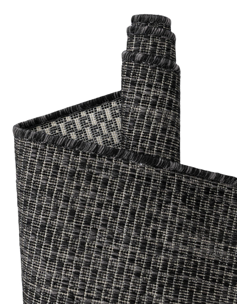 Patio Perfection Collection Area Rug - Veranda (Black) Oval Black  lifestyle 10