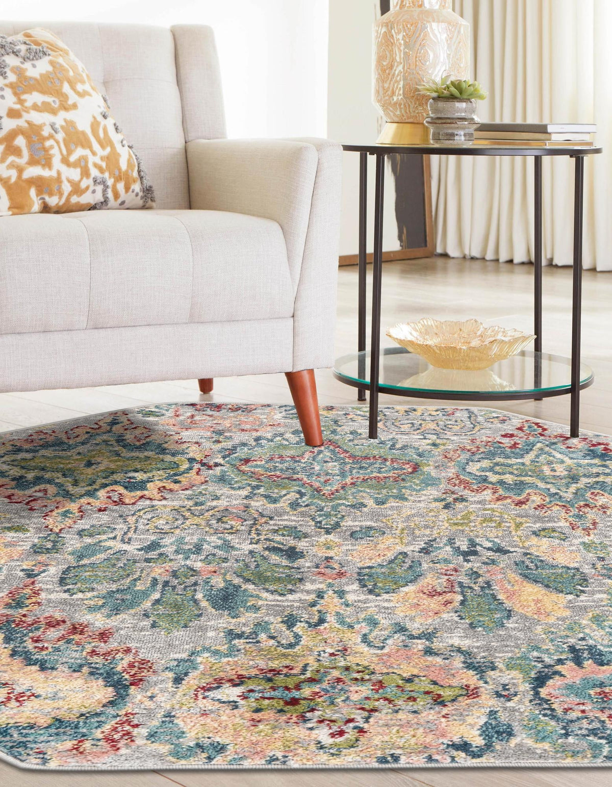 Savannah Elegance Collection Area Rug -  Forsyth Octagon Multi  lifestyle 26