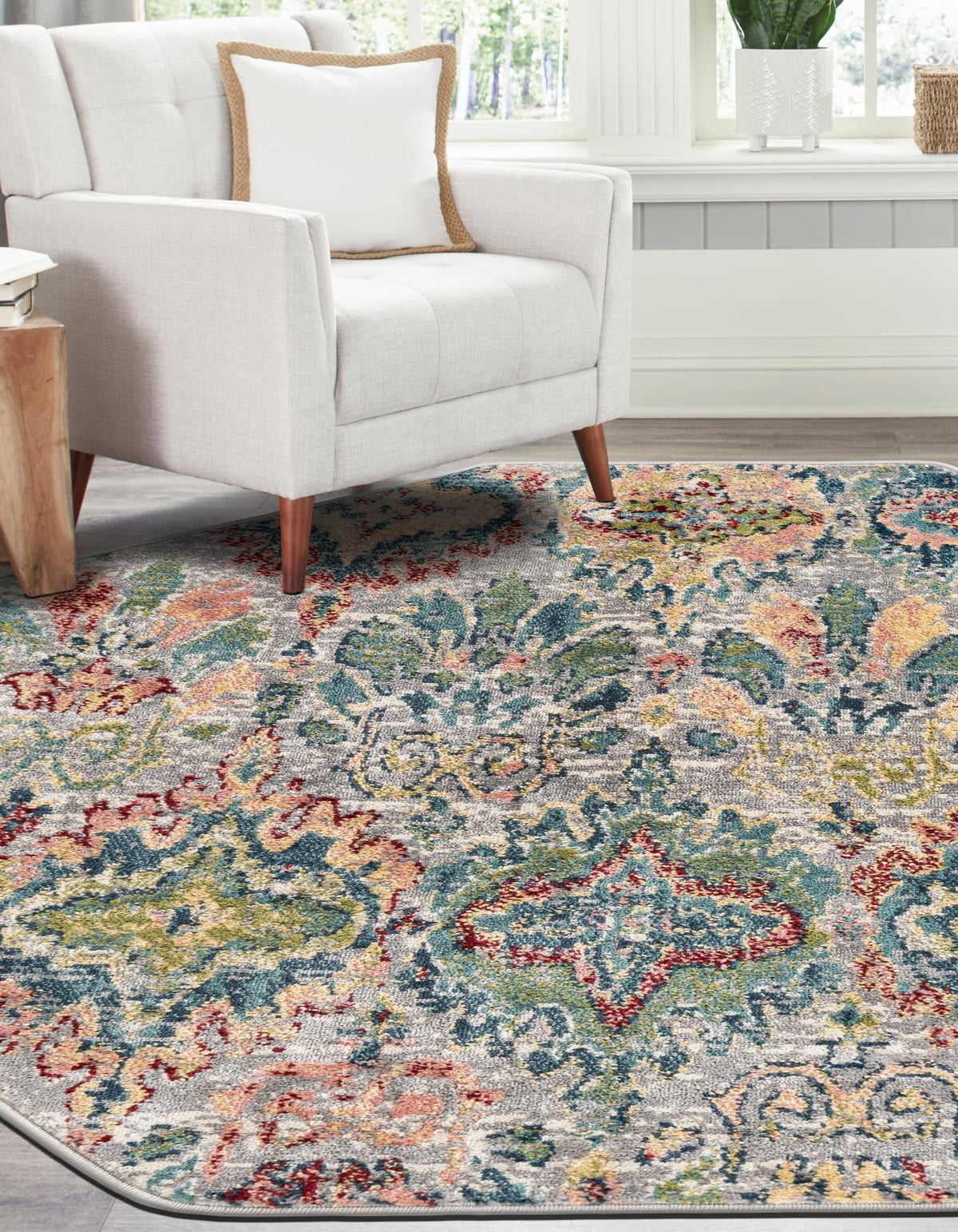 Savannah Elegance Collection Area Rug -  Forsyth Octagon Multi  lifestyle 42
