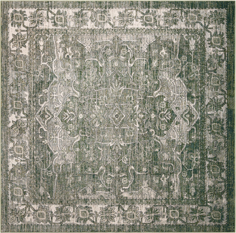 Savannah Soiree Collection Area Rug -  Everglade (Green) Square Green  lifestyle 47
