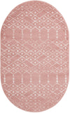 Marrakesh Lattice Collection Area Rug - Casablanca (Rose Pink) Oval Rose Pink  lifestyle 49