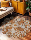 Woven Seaside Jute Collection Area Rug - Sienna Round Natural and White  lifestyle 6