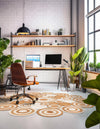 Woven Seaside Jute Collection Area Rug - Sienna Round Natural and White  lifestyle 11