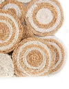 Woven Seaside Jute Collection Area Rug - Sienna Round Natural and White  lifestyle 47