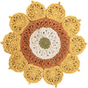 Woven Seaside Jute Collection Area Rug - Coastalhaven (Sunflower Yellow) Round Sunflower Yellow  lifestyle 2
