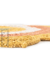Woven Seaside Jute Collection Area Rug - Coastalhaven (Sunflower Yellow) Round Sunflower Yellow  lifestyle 12