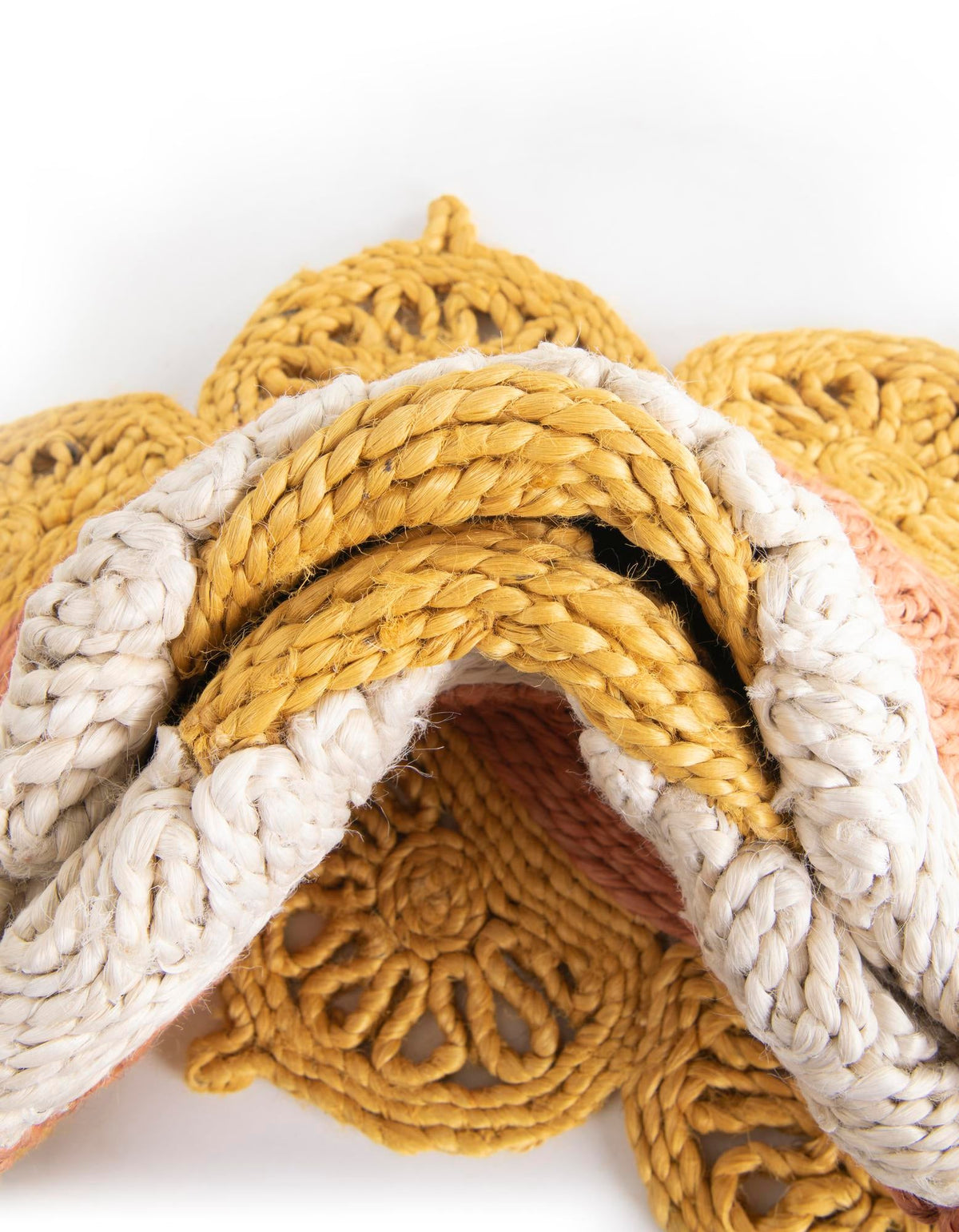 Woven Seaside Jute Collection Area Rug - Coastalhaven (Sunflower Yellow) Round Sunflower Yellow  lifestyle 15