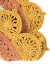Woven Seaside Jute Collection Area Rug - Coastalhaven (Sunflower Yellow) Round Sunflower Yellow  lifestyle 16