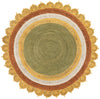 Woven Seaside Jute Collection Area Rug - Coastalhaven (Sunflower Yellow) Round Sunflower Yellow Main
