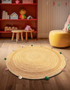 Playful Threads Jute Collection Area Rug - Tanglewood Round Multi  lifestyle 64