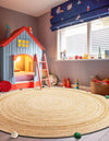 Playful Threads Jute Collection Area Rug - Tanglewood Round Multi  lifestyle 76