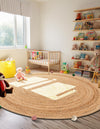 Playful Threads Jute Collection Area Rug - Tanglewood Round Multi  lifestyle 96