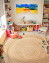 Playful Threads Jute Collection Area Rug - Tanglewood Round Multi  lifestyle 100