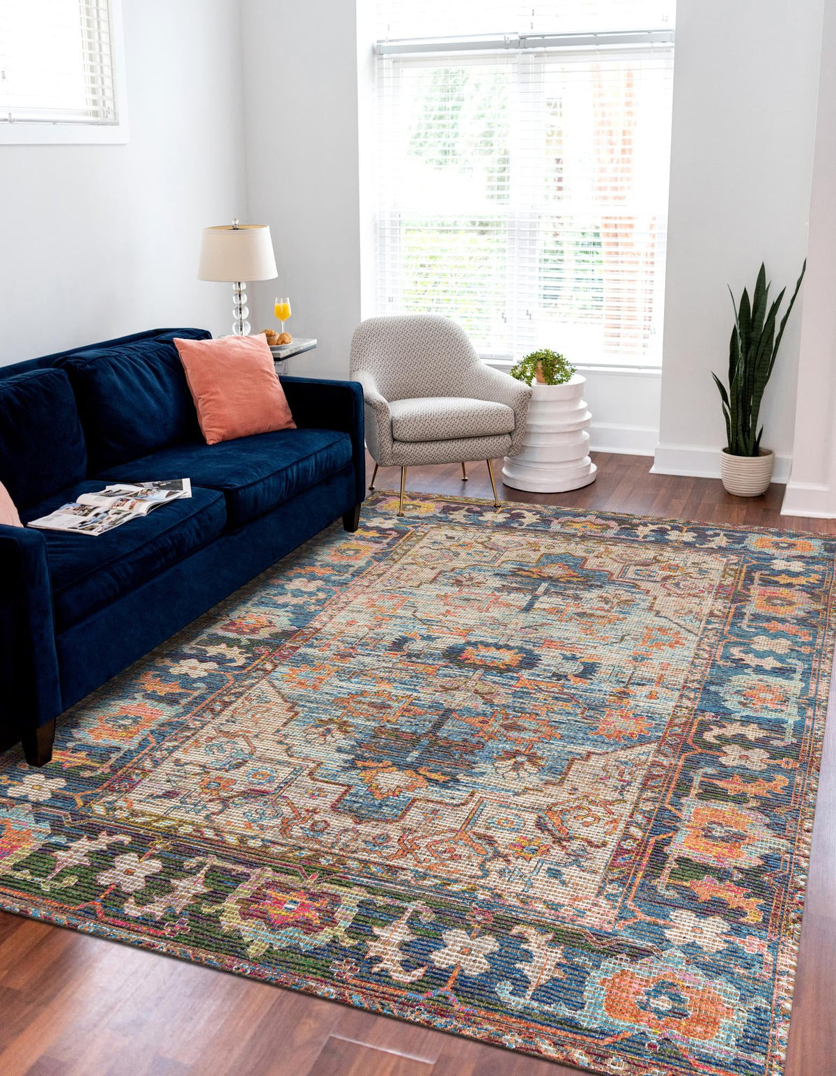 Desert Weave Jute Collection Area Rug -  Atacama Rectangle Multi  lifestyle 2