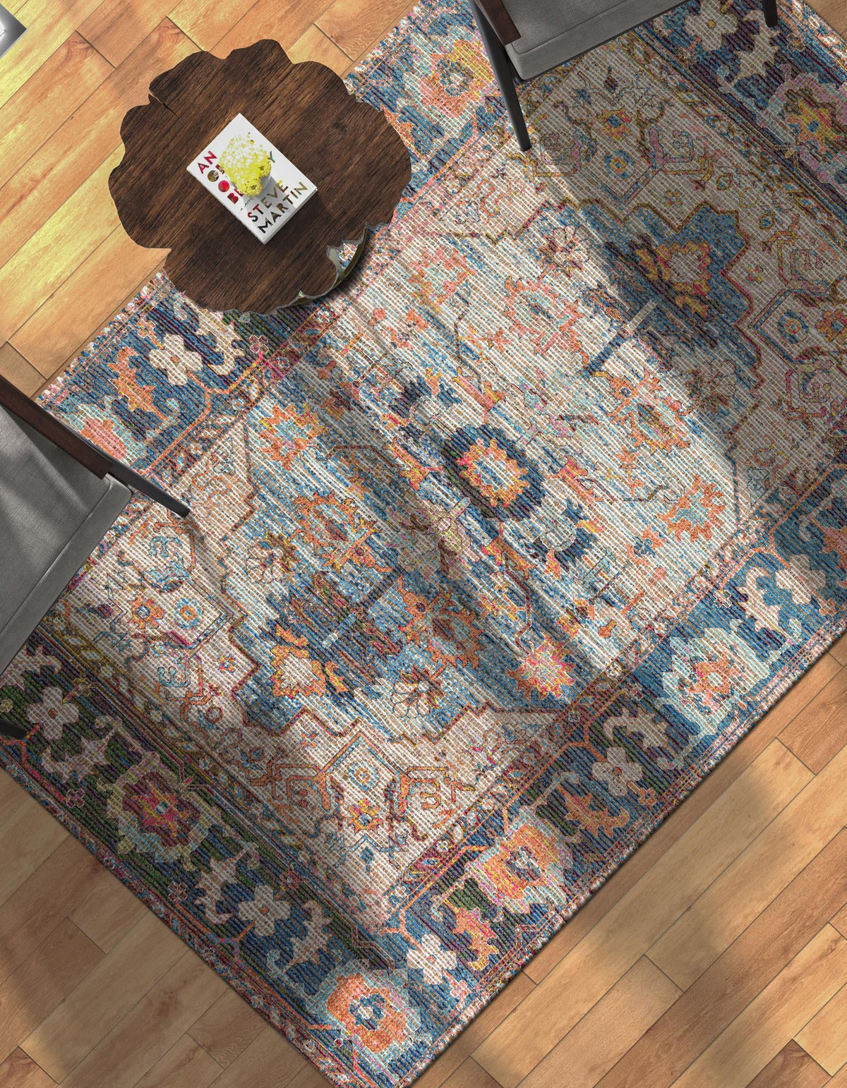 Desert Weave Jute Collection Area Rug -  Atacama Rectangle Multi  lifestyle 11