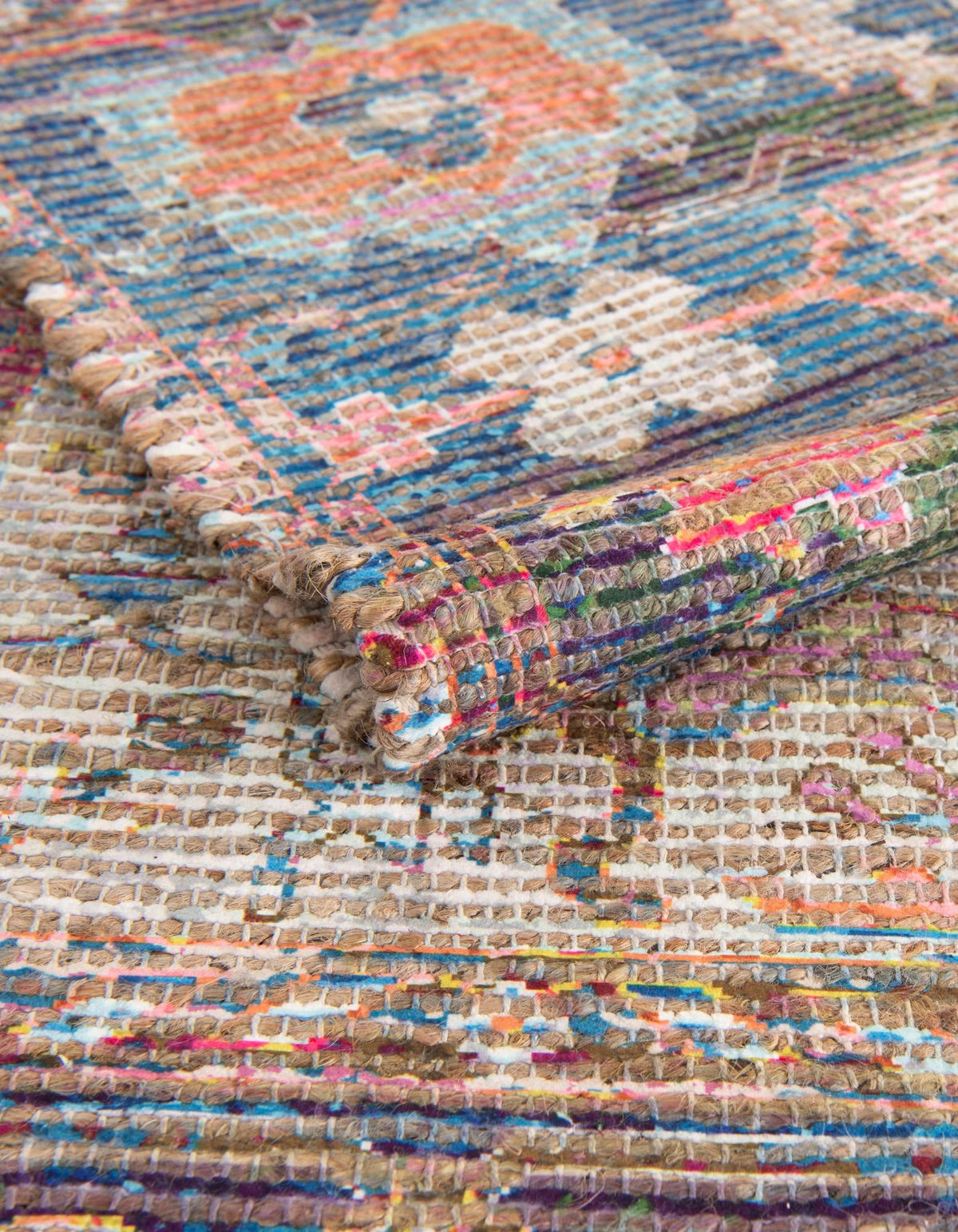 Desert Weave Jute Collection Area Rug -  Atacama Rectangle Multi  lifestyle 13