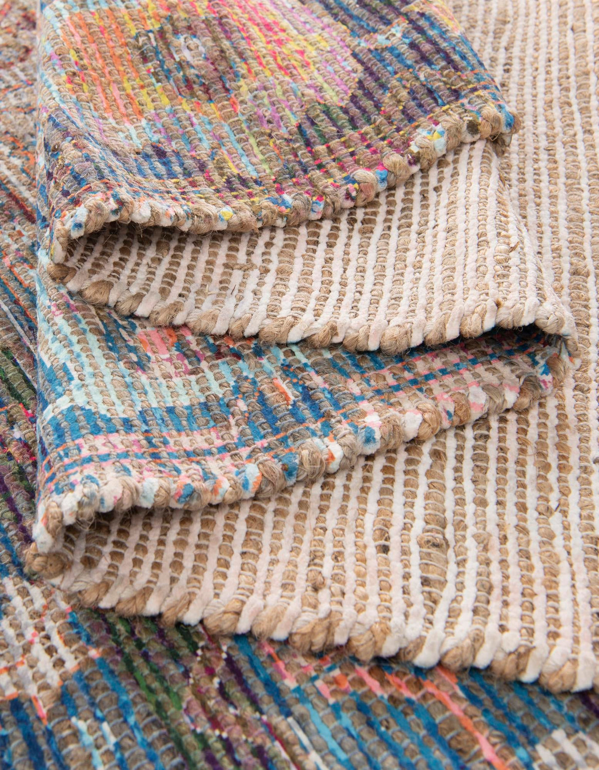 Desert Weave Jute Collection Area Rug -  Atacama Rectangle Multi  lifestyle 20