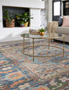 Desert Weave Jute Collection Area Rug -  Atacama Square Multi  lifestyle 31