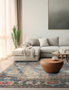 Desert Weave Jute Collection Area Rug -  Atacama Square Multi  lifestyle 35