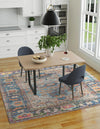 Desert Weave Jute Collection Area Rug -  Atacama Square Multi  lifestyle 37