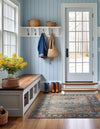 Desert Weave Jute Collection Area Rug -  Atacama Square Multi  lifestyle 41