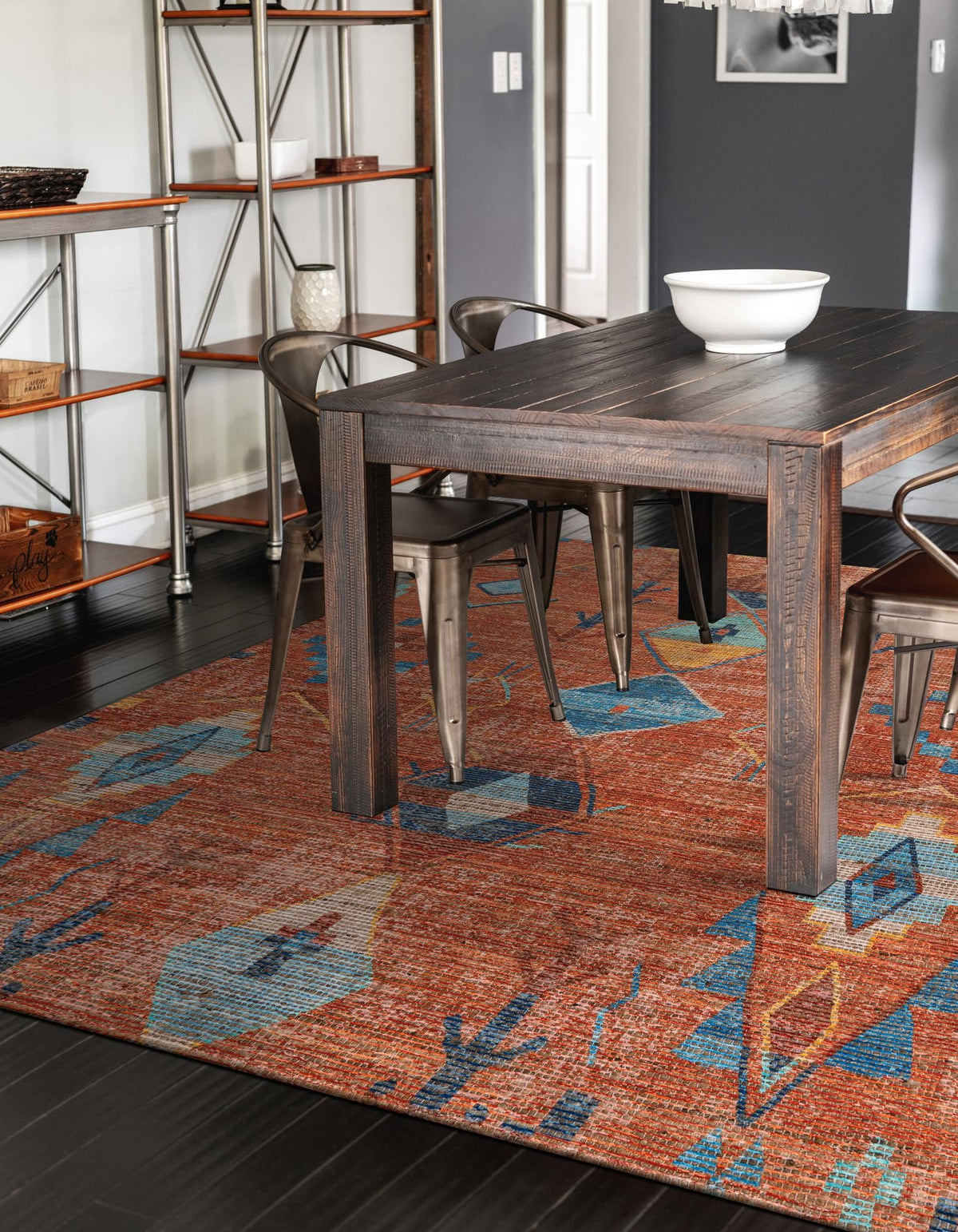Desert Weave Jute Collection Area Rug -  Namib Rectangle Rust Red  lifestyle 3