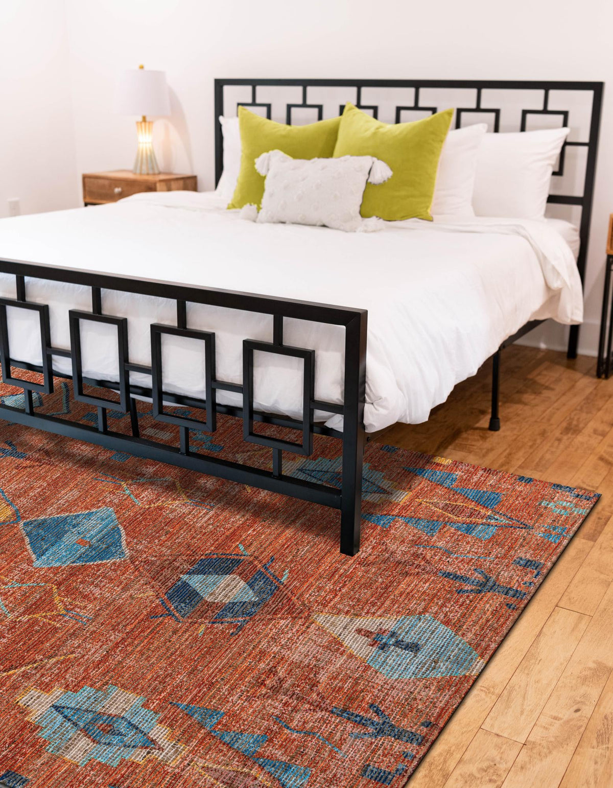 Desert Weave Jute Collection Area Rug -  Namib Rectangle Rust Red  lifestyle 8