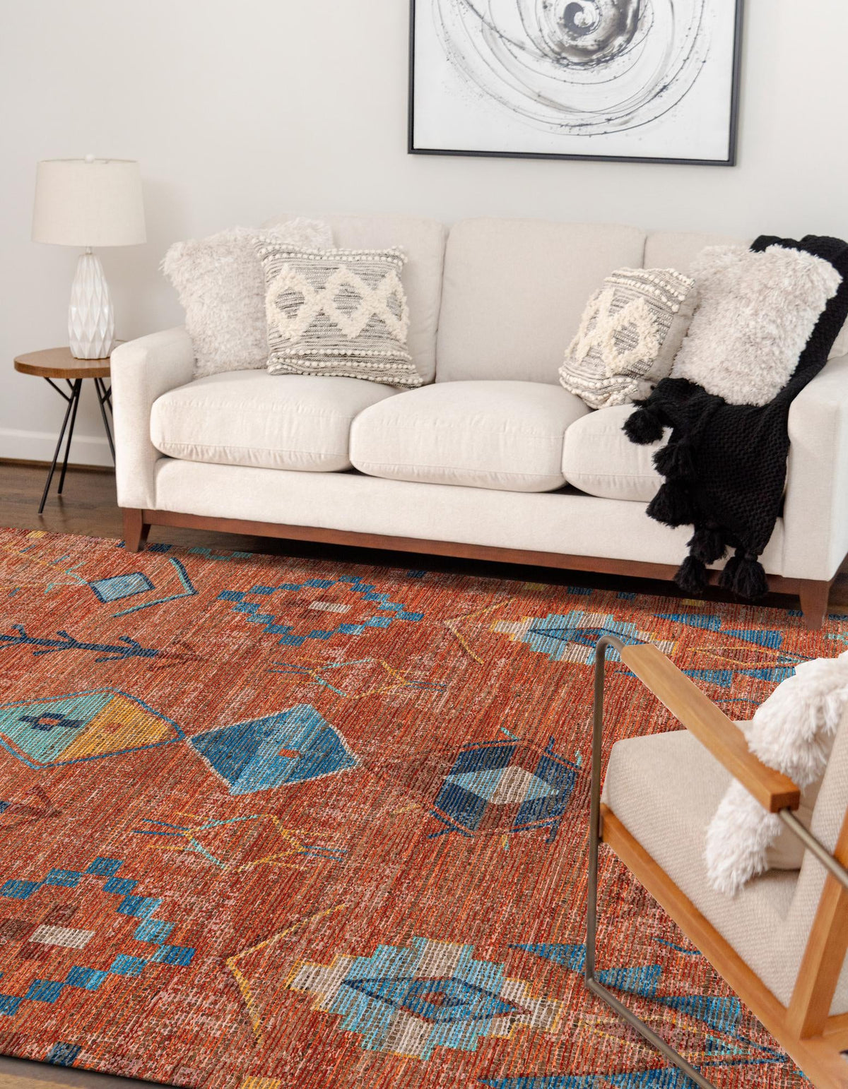 Desert Weave Jute Collection Area Rug -  Namib Rectangle Rust Red  lifestyle 9