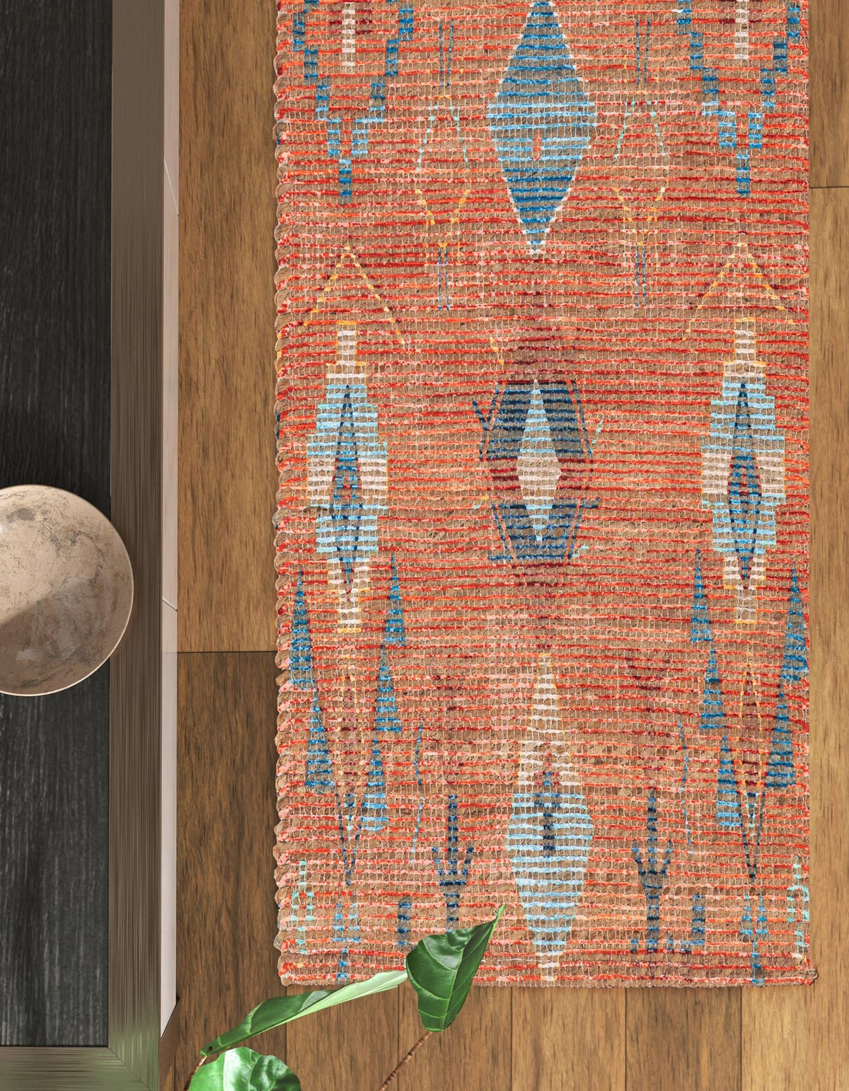 Desert Weave Jute Collection Area Rug -  Namib Runner Rust Red  lifestyle 64