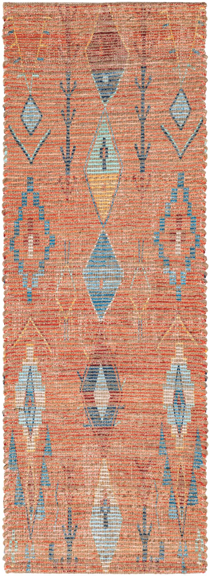 Desert Weave Jute Collection Area Rug -  Namib Runner Rust Red  lifestyle 24