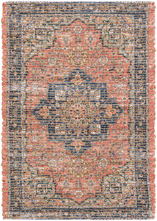 Desert Weave Jute Collection Area Rug -  Negev Rectangle Antique Red Main