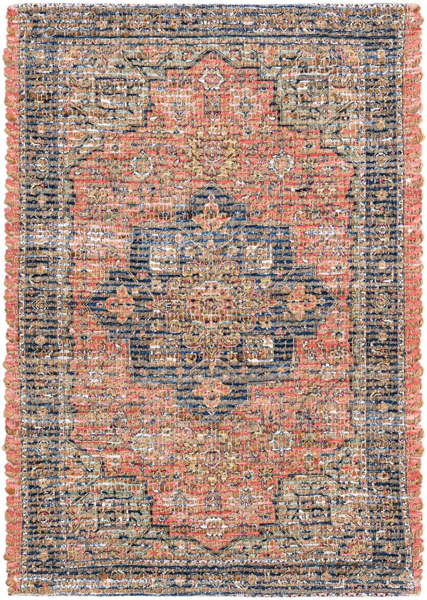 Desert Weave Jute Collection Area Rug -  Negev Rectangle Antique Red Main