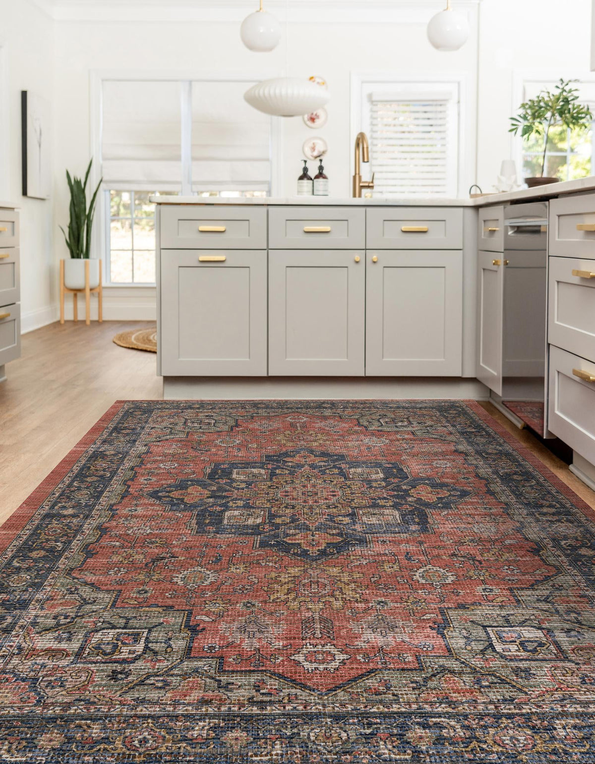 Desert Weave Jute Collection Area Rug -  Negev Rectangle Antique Red  lifestyle 3