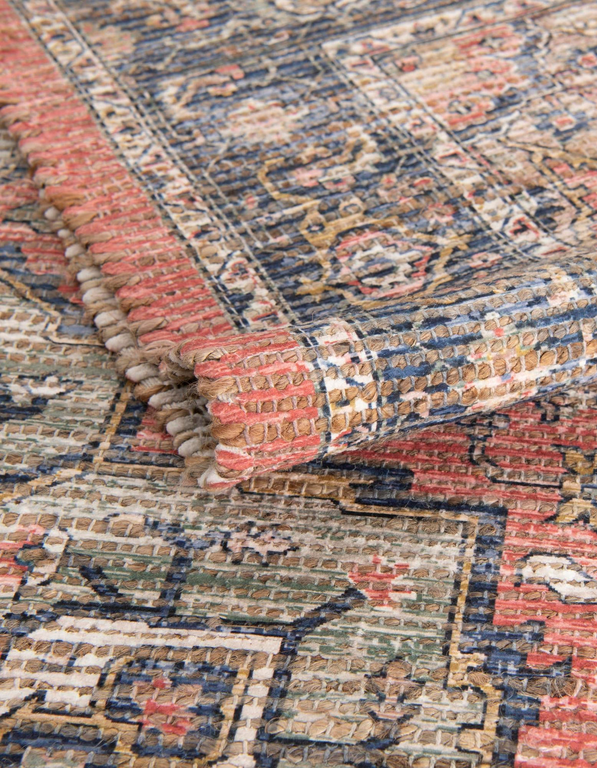Desert Weave Jute Collection Area Rug -  Negev Rectangle Antique Red  lifestyle 13
