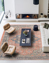 Desert Weave Jute Collection Area Rug -  Negev Square Antique Red  lifestyle 35